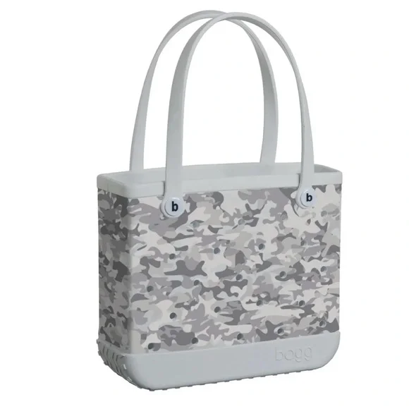 BABY BOGG BAG - SMALL TOTE, LIMITED EDITION SNOW WAY GRAY CAMO - Picture 1 of 9